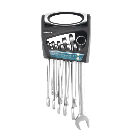 COMBINATION WRENCH SET W/FOLDABLE RACK